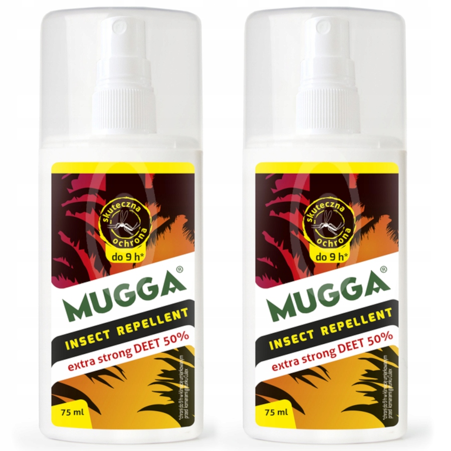 

2X Spray Na Komary Kleszcze Mugga Strong 50% Deet