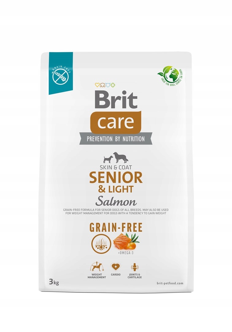 Levně Brit Care Grain-Free Senior & Light Salmon suché krmivo pro psy 3 kg