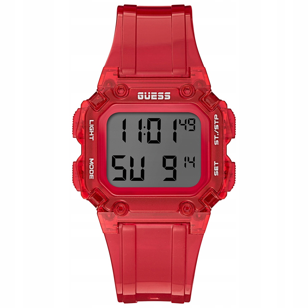 Pánské Hodinky Guess GW0270G2 s červeným řemínkem
