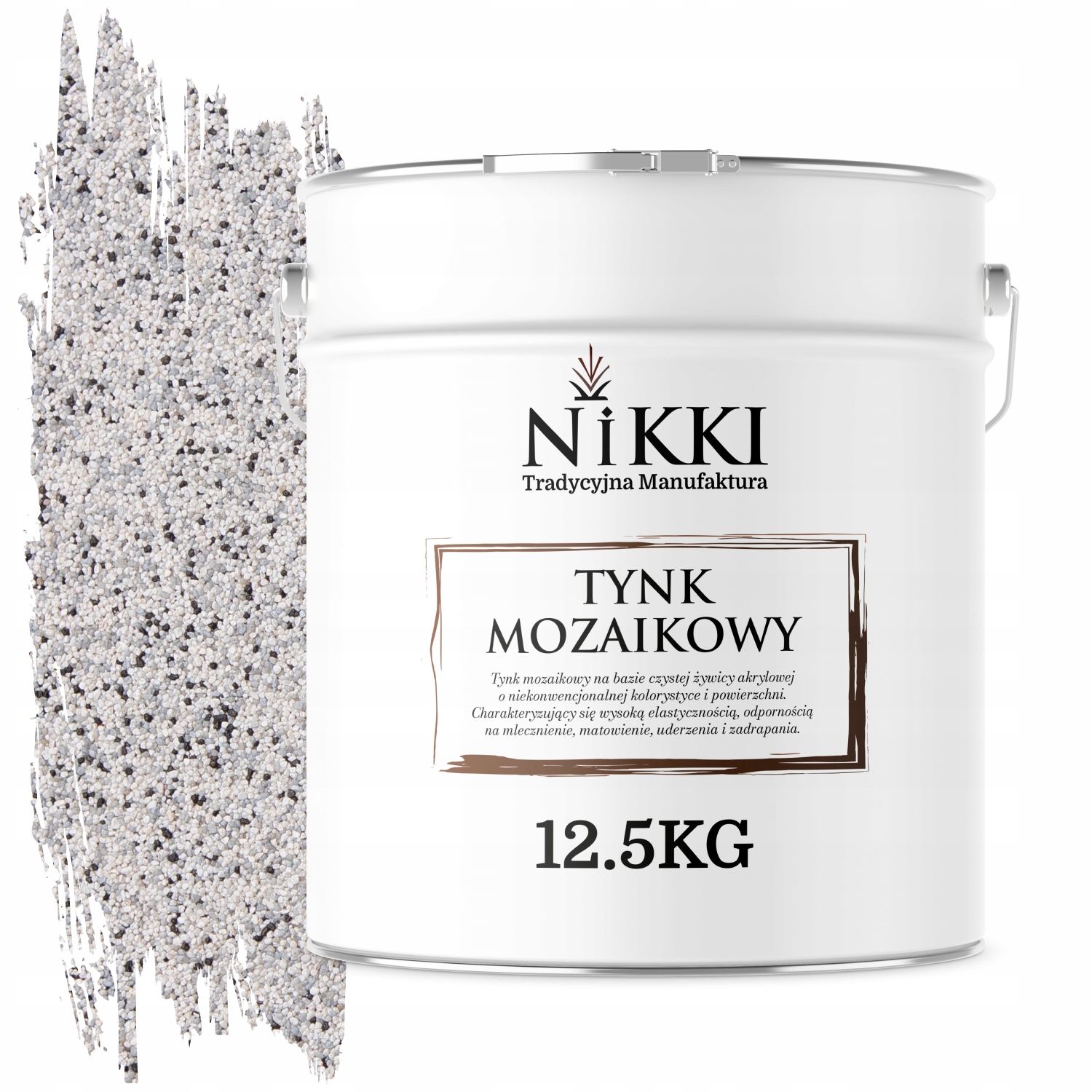 Mozaiková Pryskyřičná Omítka 12,5 Kg Vnitřní Vnější Barva Šedá Světlá M31