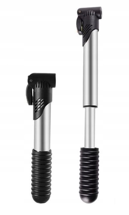 V5 TELESKOPOWA POMPKA ROWEROWA RĘCZNA DO ROWERU PODRÓŻNA + ADAPTER WENTYLA Materiał dominujący metal