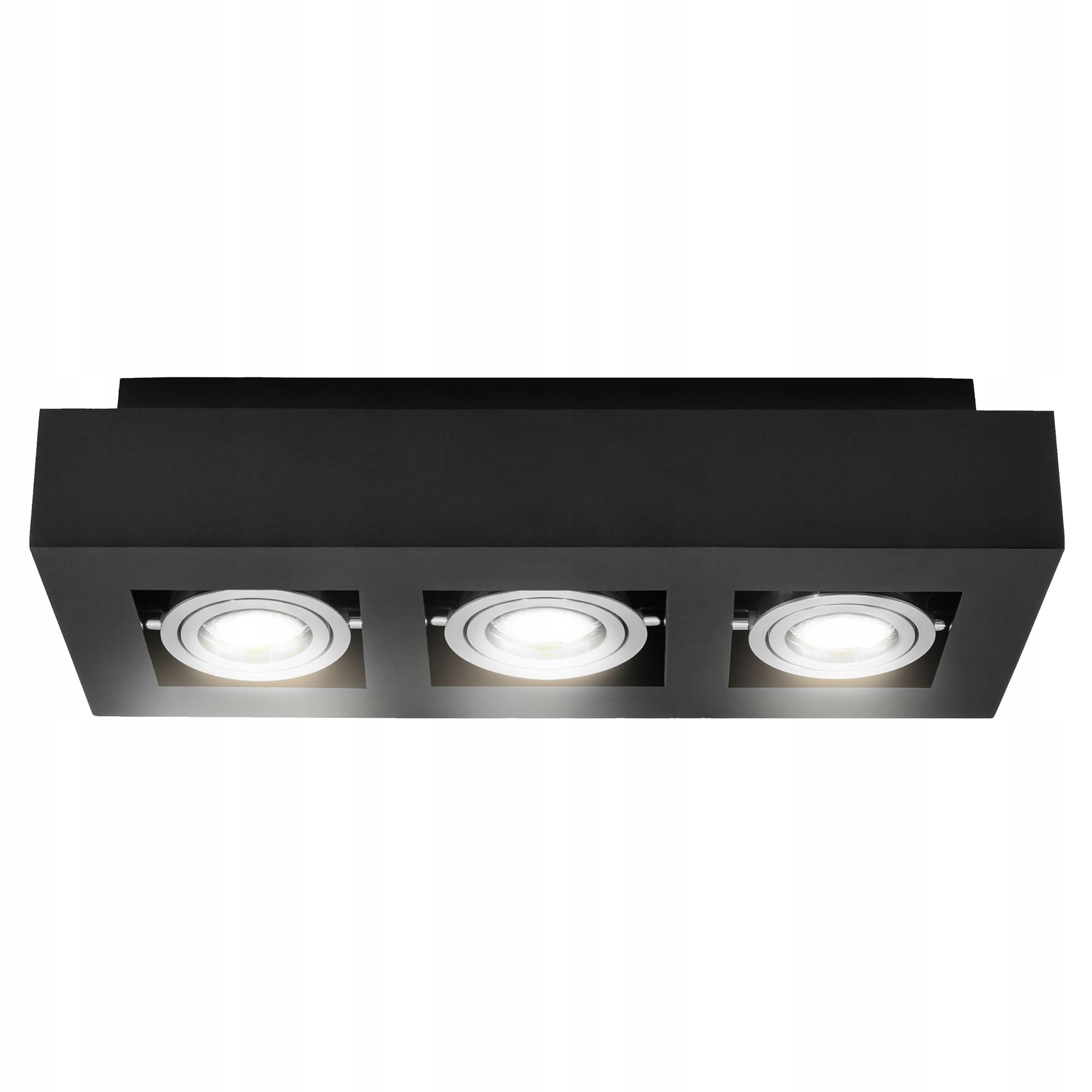 LAMPA SUFITOWA PLAFON LED NATYNKOWY CZARNA 3xGU10 EDO Marka EDO