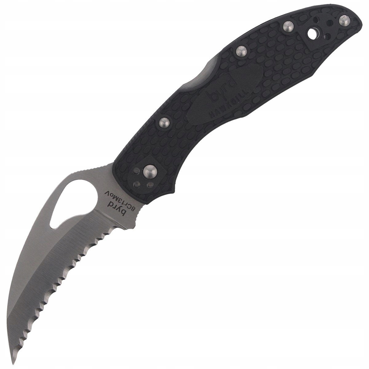 Nóż składany folder Edc Spyderco Hawkbill Byrd Stal 8Cr13MoV Frn SpyderEdge