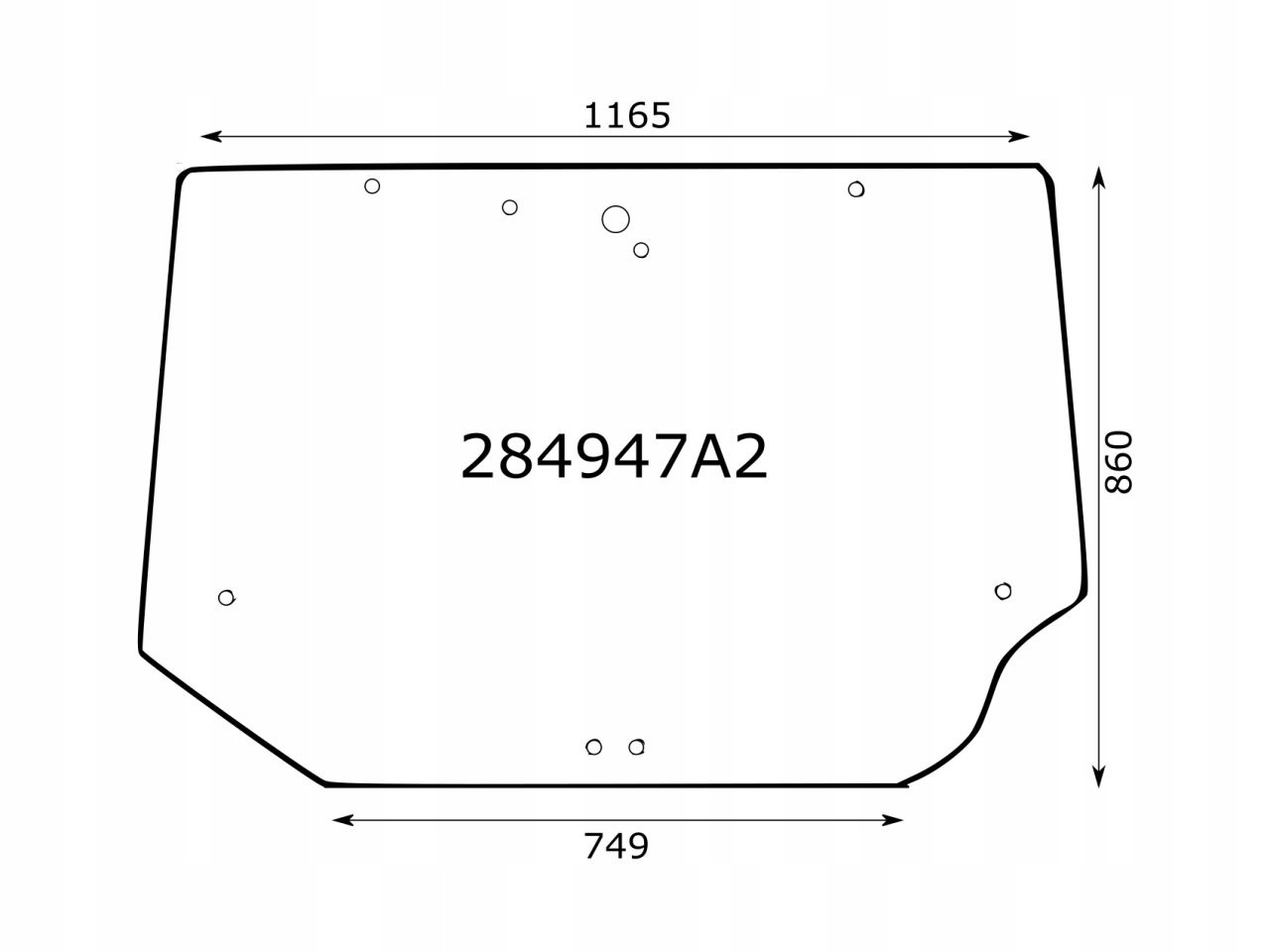 SZYBA TYLNA CASE McCORMICK MX MTX MC 284947A2