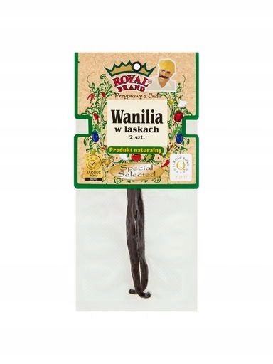 3x Royal Brand vanilkové lusky 2 kusy Vanilková hůlka Royal Brand Dvě 3-5 g
