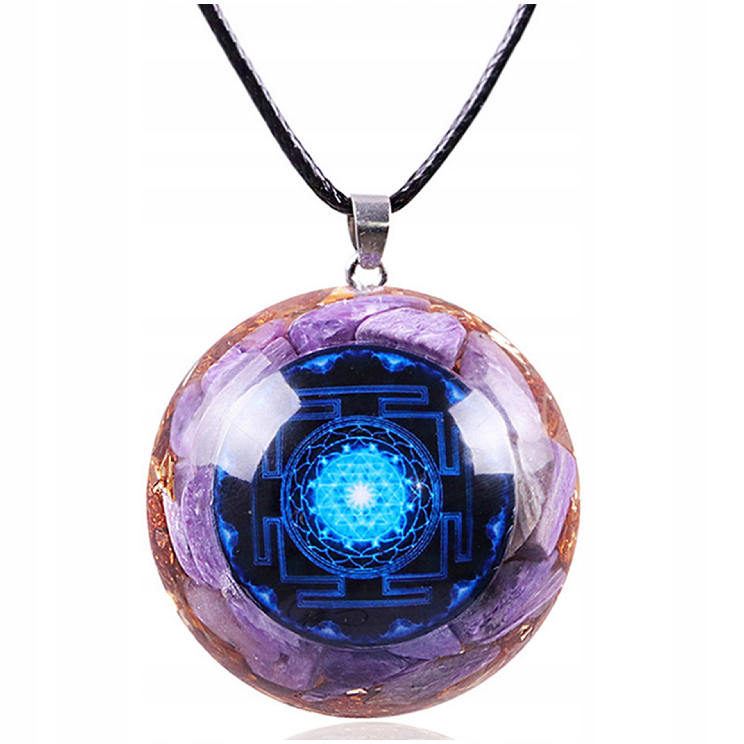 Náhrdelník Z Pryskyřice Orgonitový Čaroit Střední Jantra Harmonizace Čaker