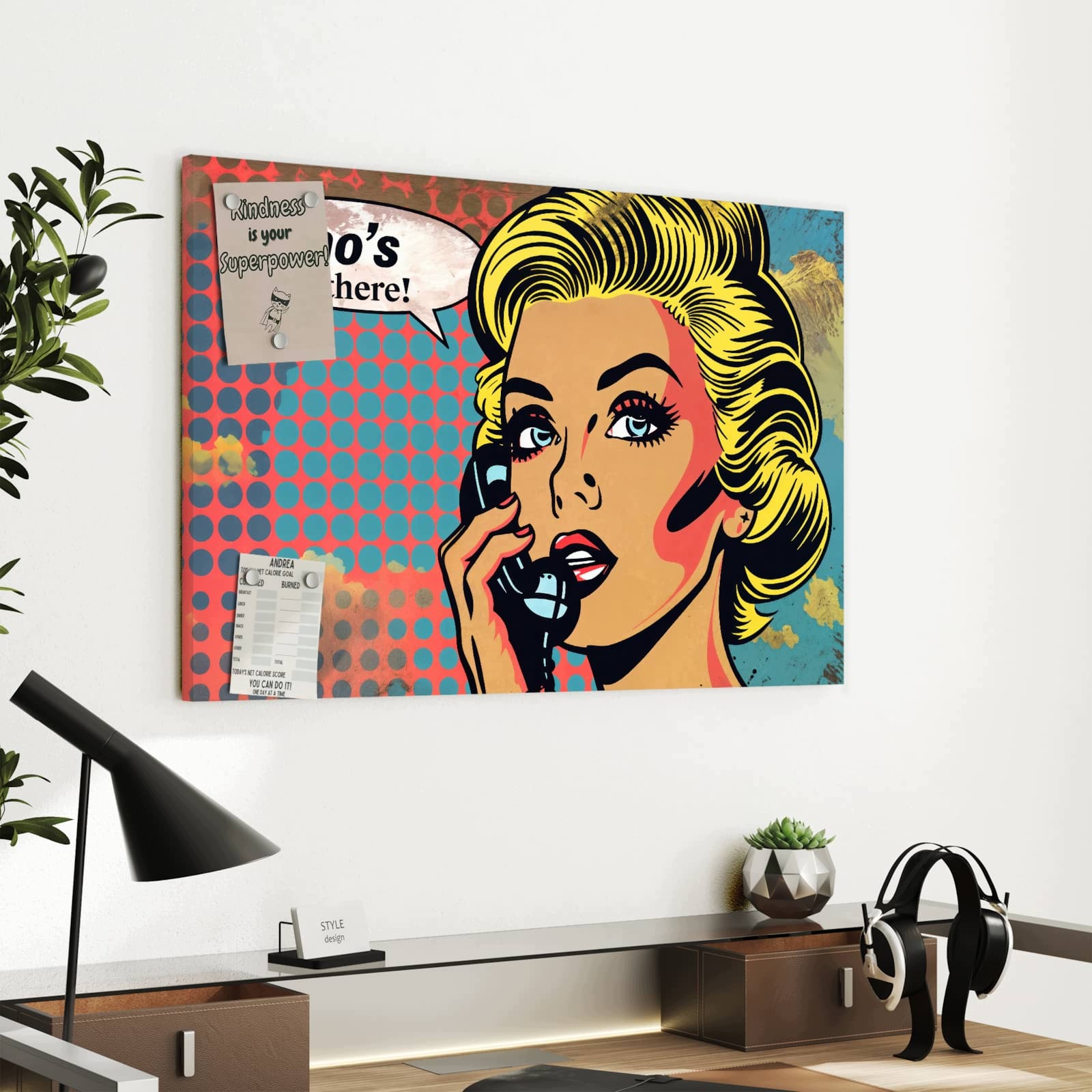 Magnetická tabule Rozmawiajouca przez telefon 60 × 40 cm