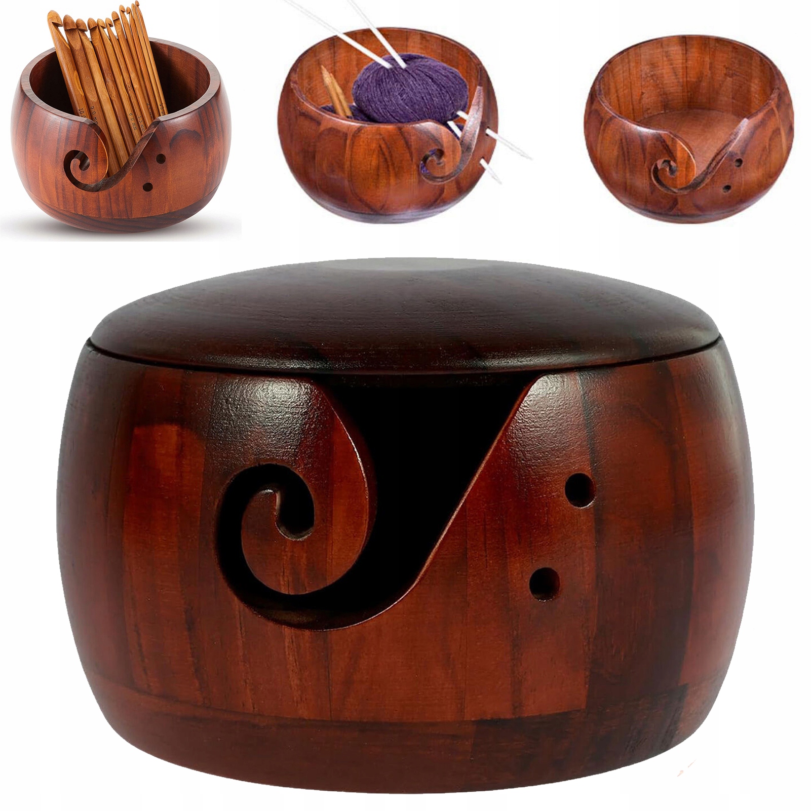 Dřevěná Miska Na Háčkovací Přízi 15cm 12 Háčkovat