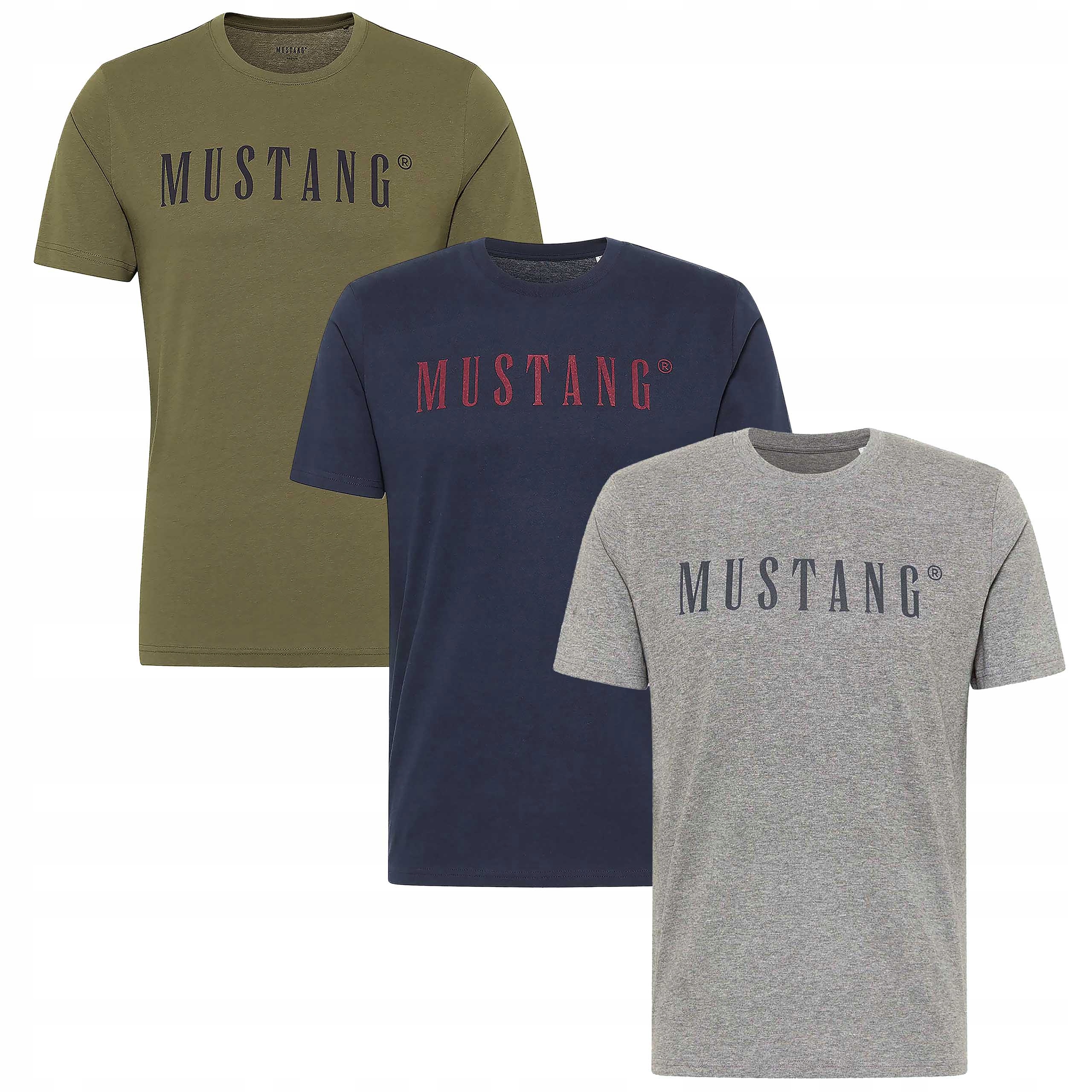 Mustang Tričko Alex C Logo 3pack sada tričko pánské bavlněné velikost M