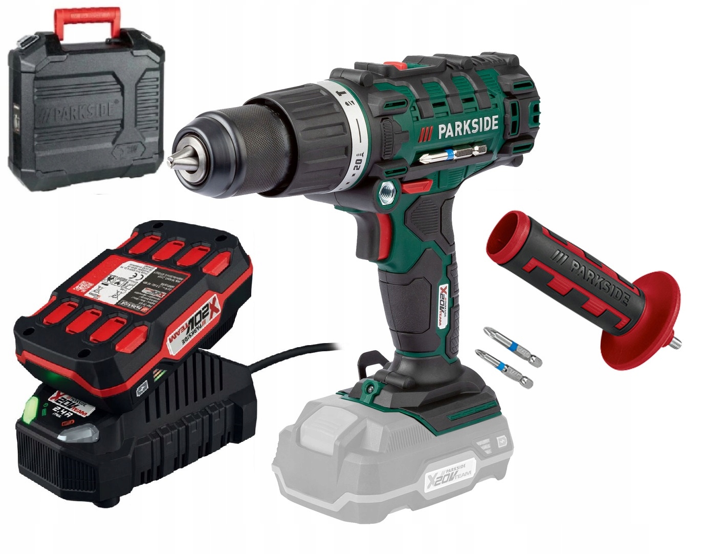 

Wiertarka Wkrętarka Udar Parkside +aku Pabs X 20V