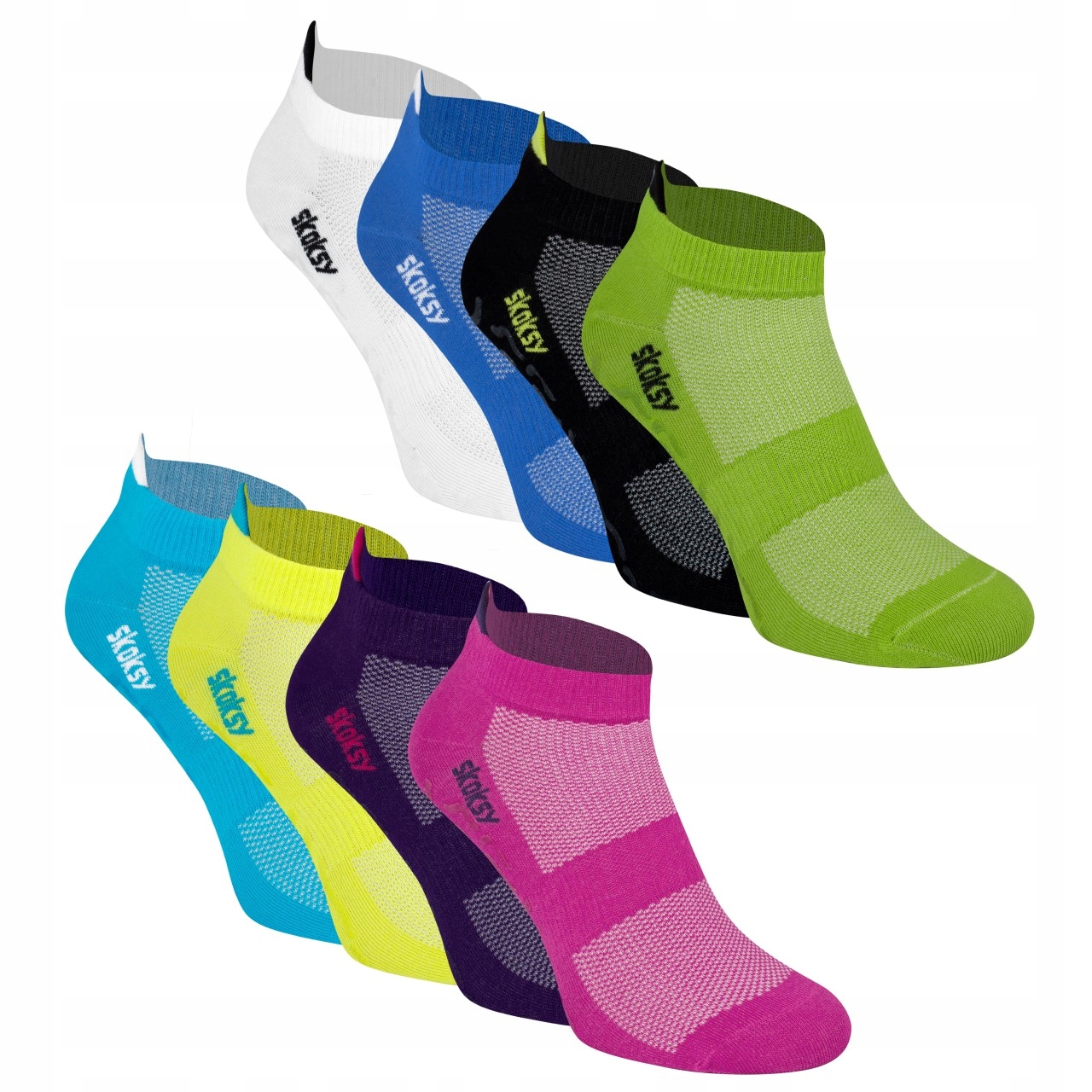 8 x Ponožky Abs Protiskluzové Dámské Jóga Fitness Posilovna 36-40 Zooksy