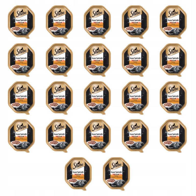 Sheba Tác Sauce Speciale v omáčce Frykasy s krůtím masem a zeleninou 85 g X22