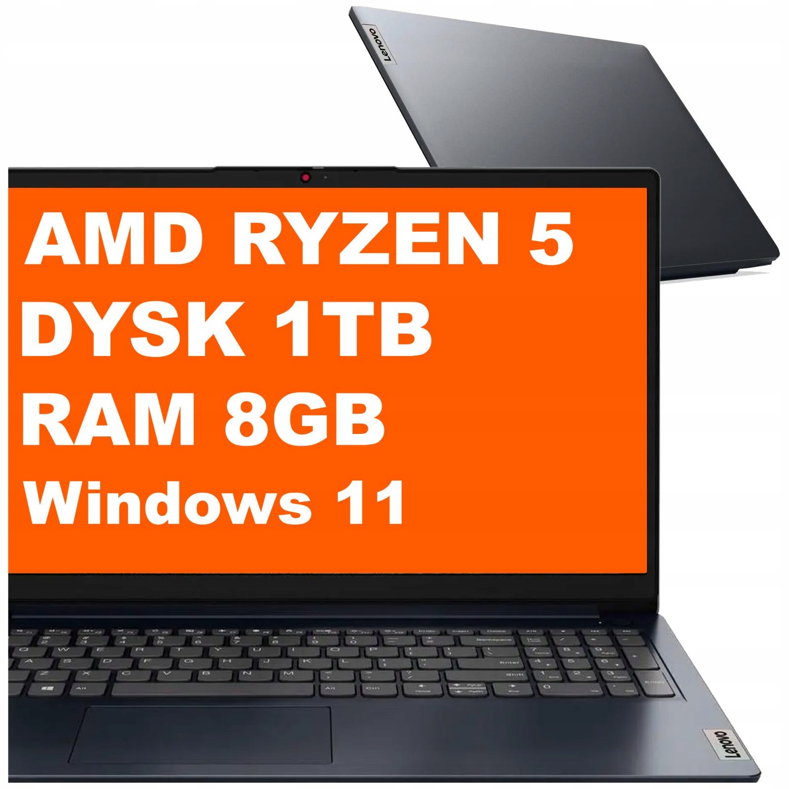 Laptop Lenovo IdeaPad 1 15AMN7 Ryzen 5 8GB 1TB Radeon 610M Fhd Niebieski