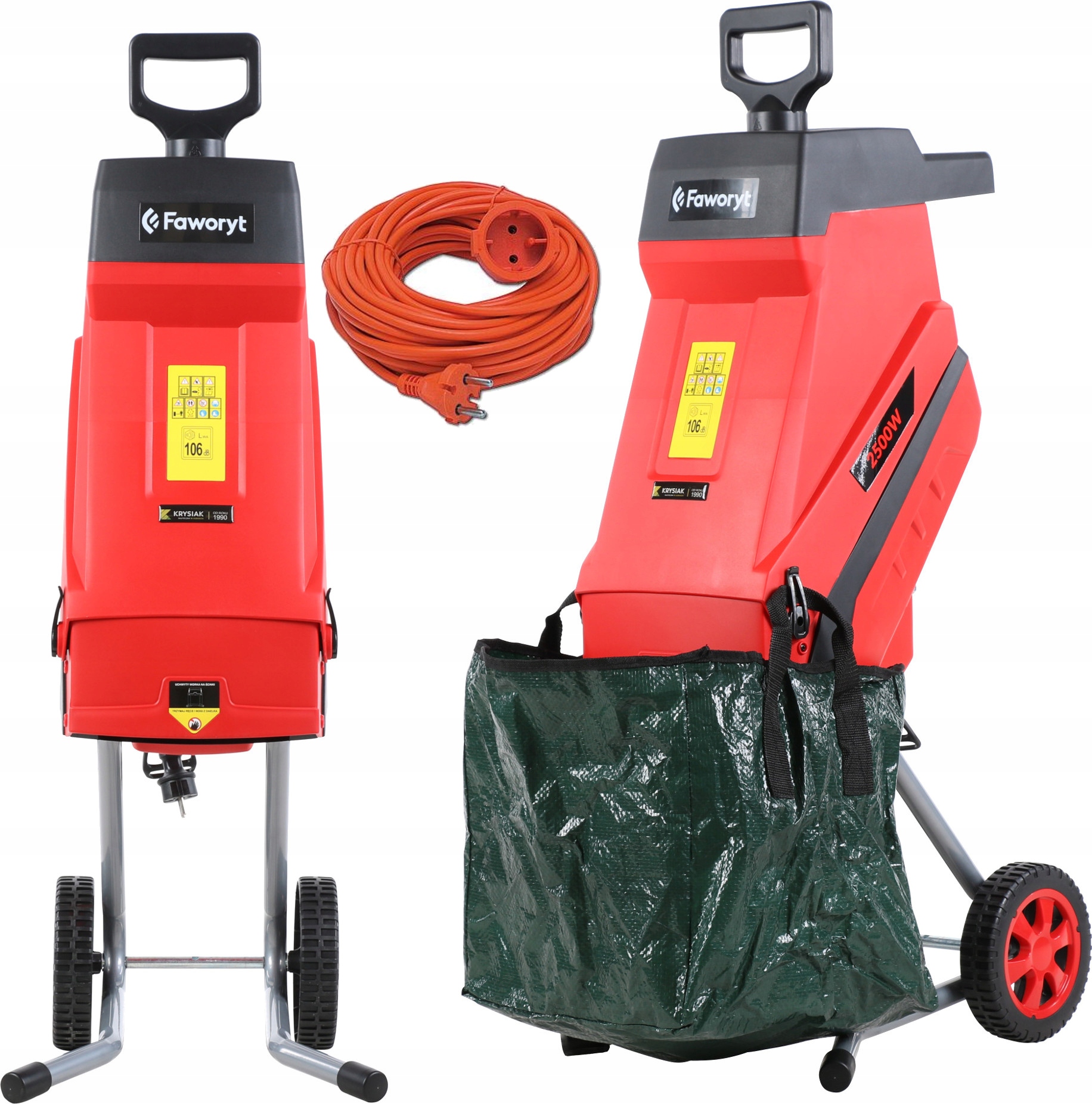 

Rębak Rozdrabniacz Gałęzi Tarczowy 2500W 45mm +ole
