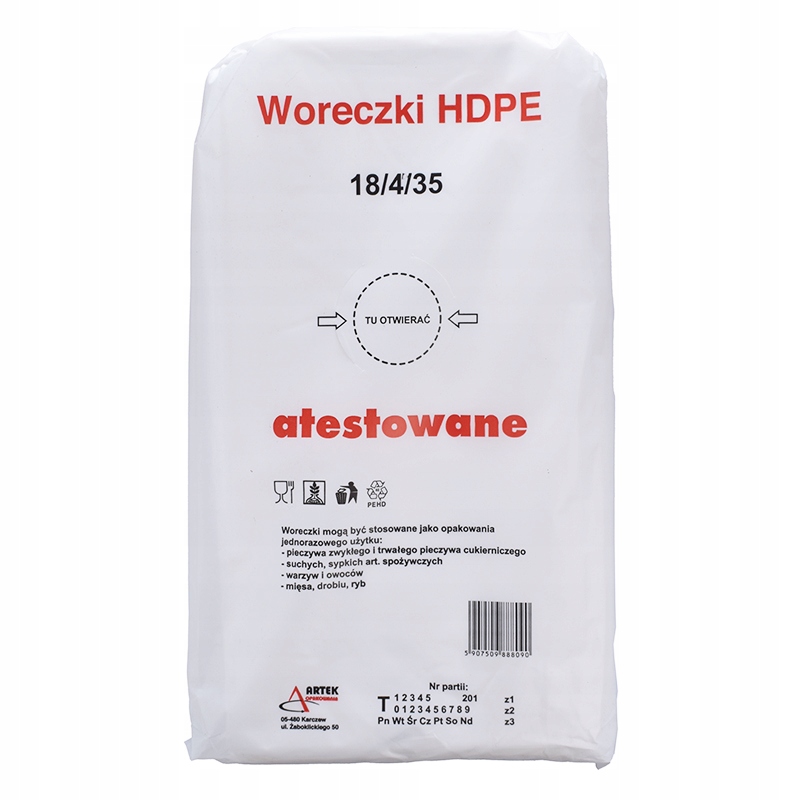 

Woreczki Foliowe Reklamówki Hdpe 18/4/35 A700