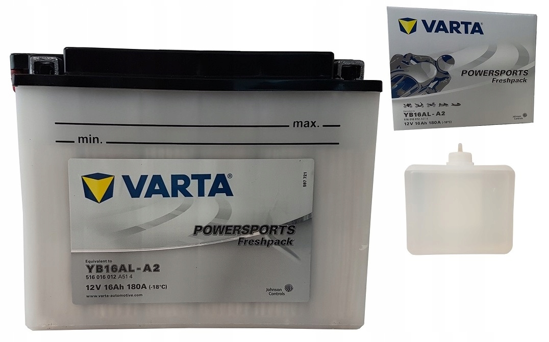 

Akumulator Motocyklowy Varta YB16AL-A2 12V 16Ah