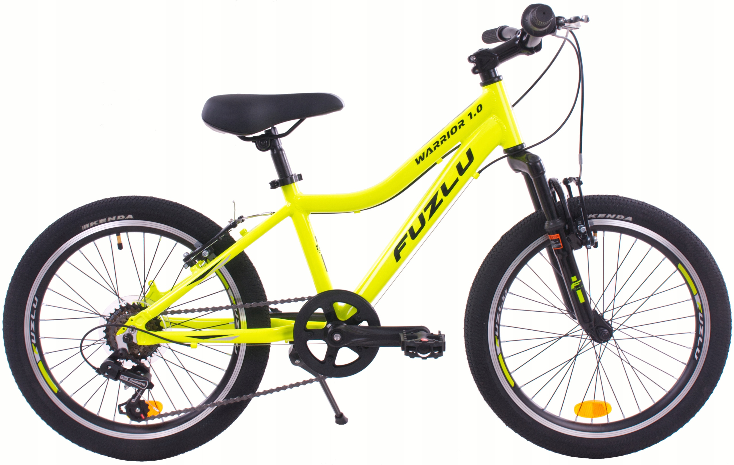 Dziecięcy Rower Górski 20” Fuzlu Warrior 1.0 Jr Zielono Czarny Neon