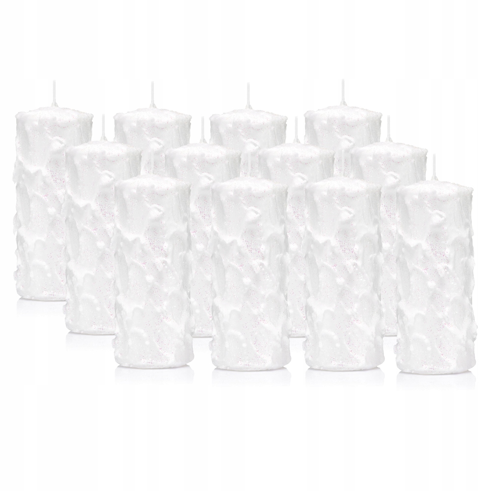 Sada 12 kusov sviečok Snehulienka 7/15 cm