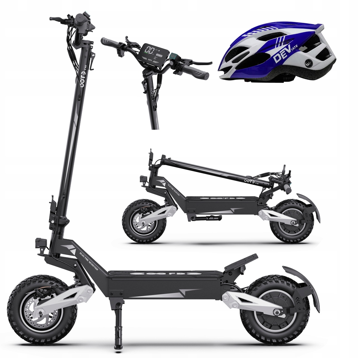 Ootd T10 skládací elektrická vozidla 900W 50KM/H 48V 13.5AH 45KM 11" Pl