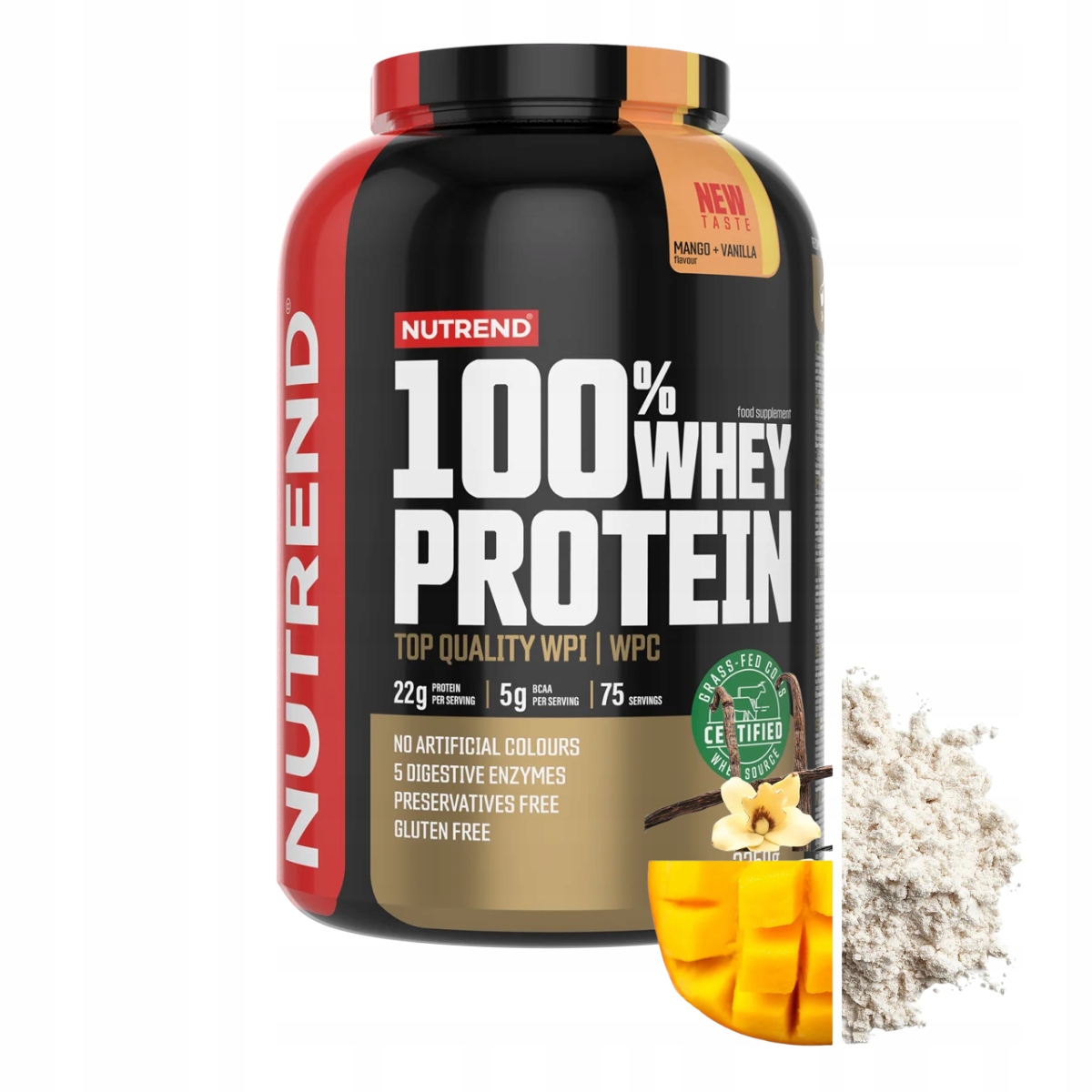 Bílkoviny 2250 G Nutrend 100% Whey Protein Mango Vanilla Směs Wpc Wpi
