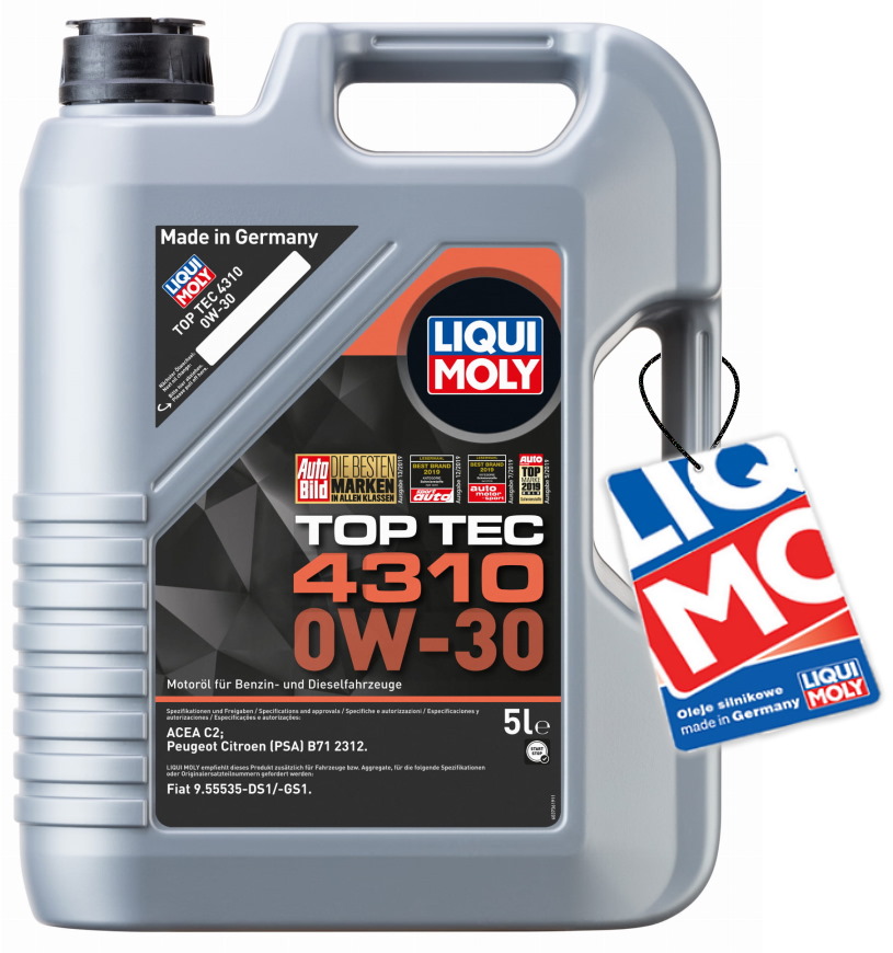LIQUI MOLY TOP TEC 4310 0W-30 5L 2362 + GRATIS