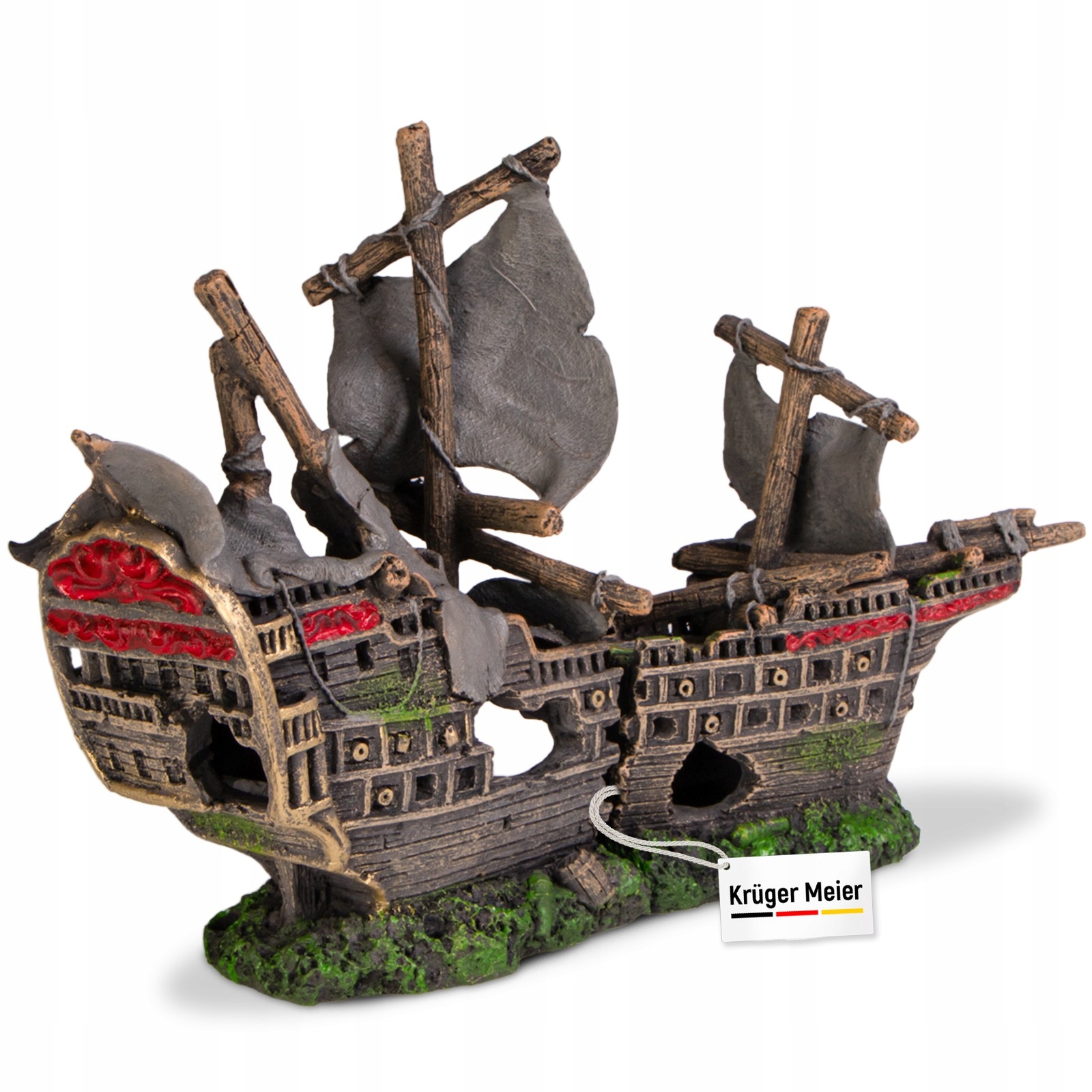 Levně Loď Do Akvária 25X6X16 CM Akvarijní Loď Ozdoba Vrak Lodi