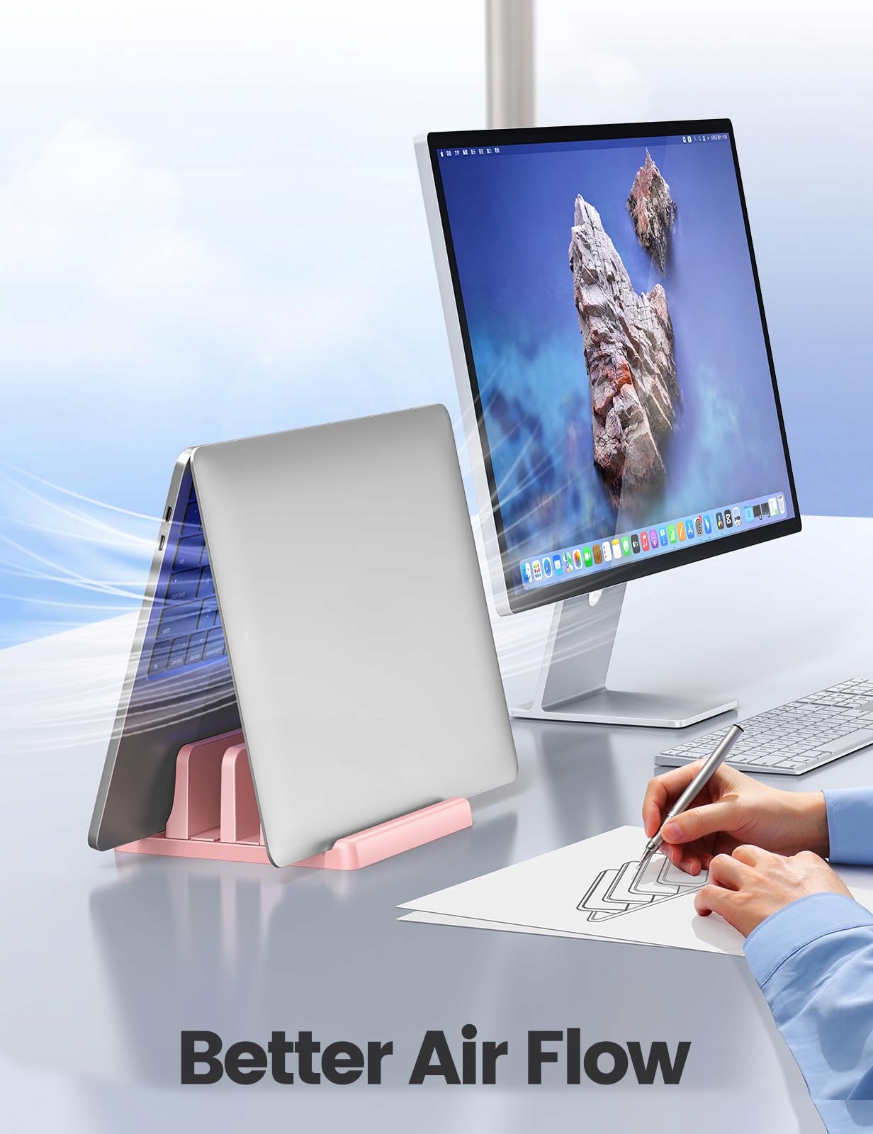 VAYDEER Stojak Na Laptopy 4w1 Pionowy Kompatybilny Z MacBook i Tabletami — miniatura 3