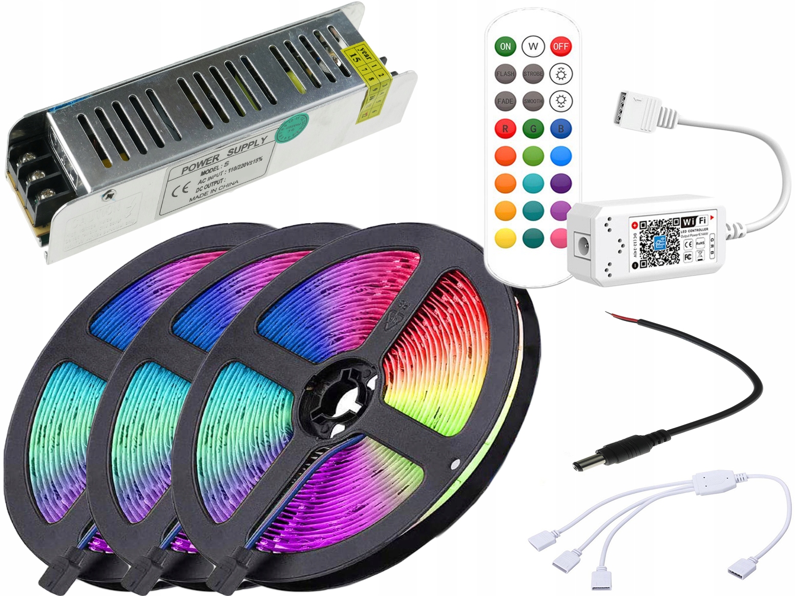 

Zestaw Led Smart 15M Taśma 450 Rgb pilot Rf WiFi