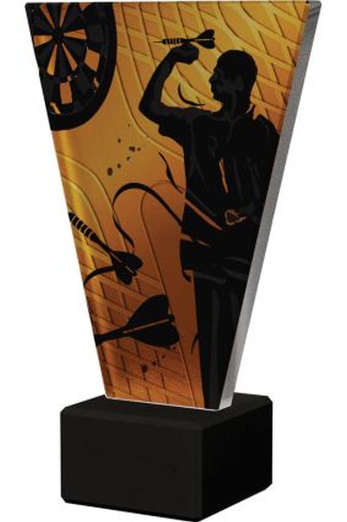 Trofeum szklane Rzutki VL1-C/DAR/BK 17,5 cm z grawerką