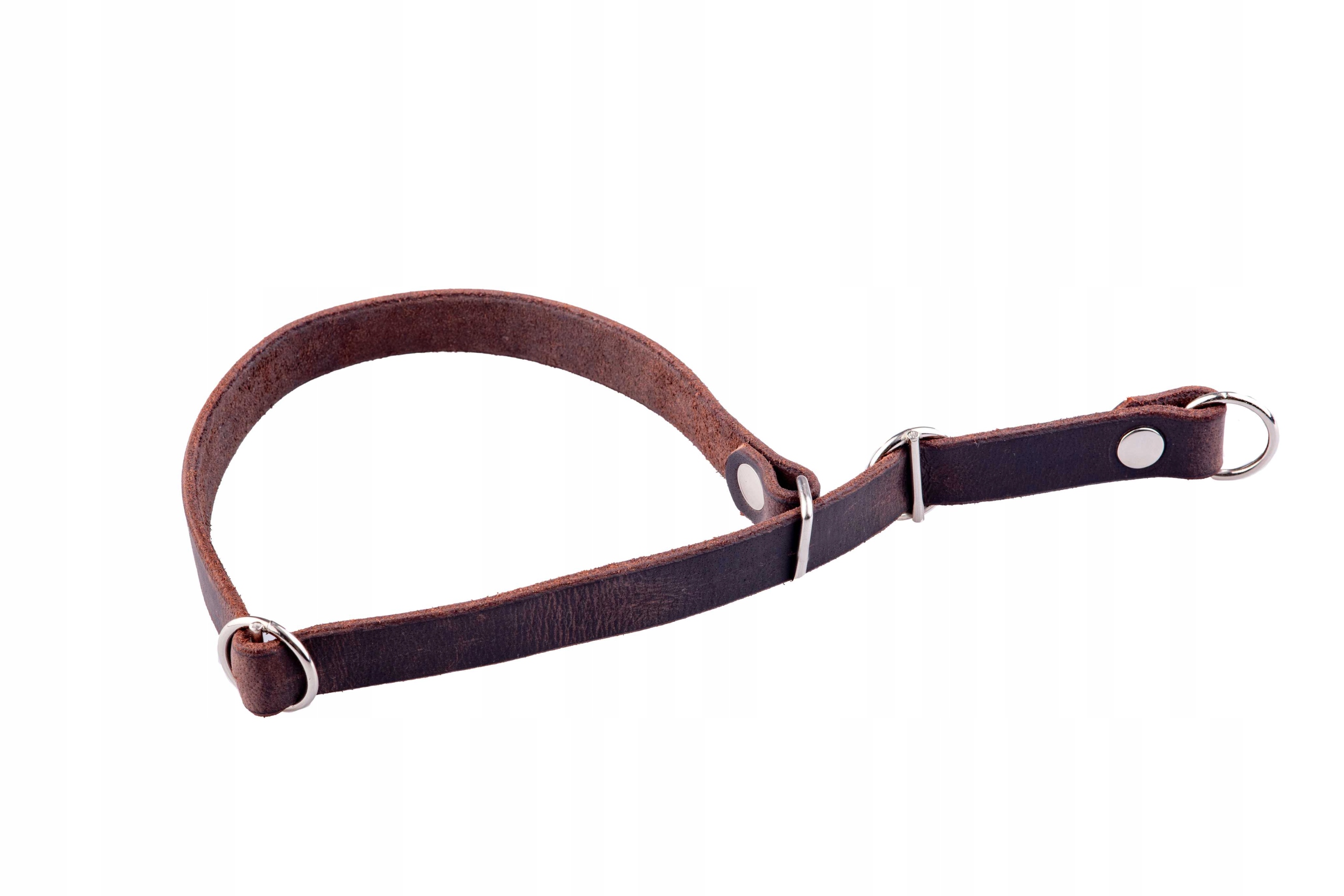Levně Polozipový kožený obojek tlumivka 60 cm
