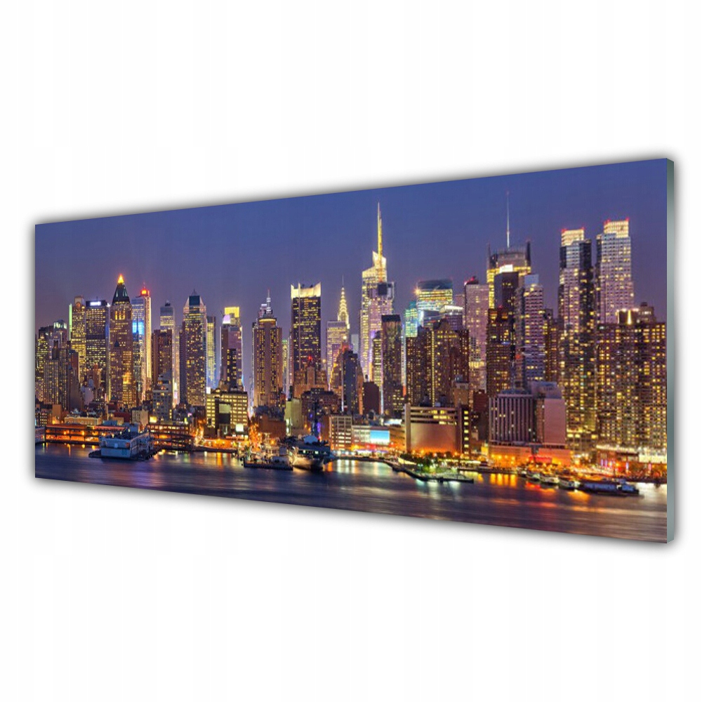 

Fotoobraz akryl 125x50 Miasto Domy Drapacze Chmur