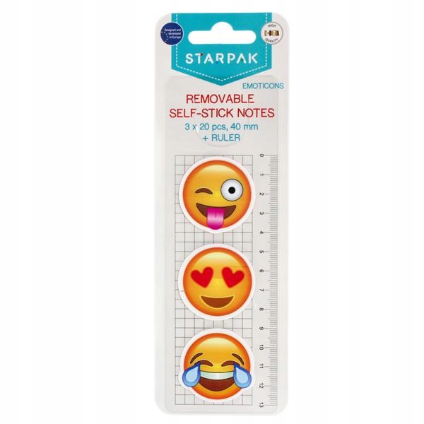 ZAKŁADKI INDEKSUJĄCE STARPAK 40MM EMOTICONS