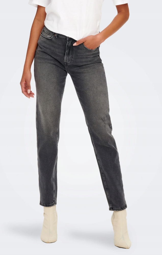 Only Dámské Džínové Kalhoty Šedé Dlouhé 29/30 6FA