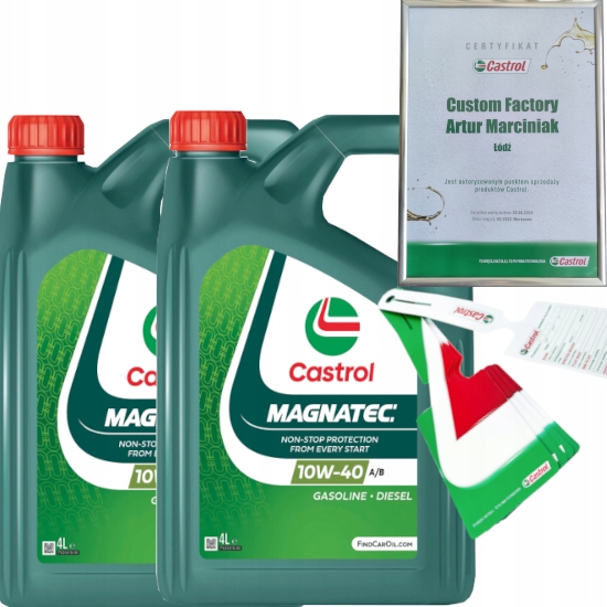 CASTROL MAGNATEC 10W40 A/B 8L VW 501 01 / 505 00 + ZAWIESZKA