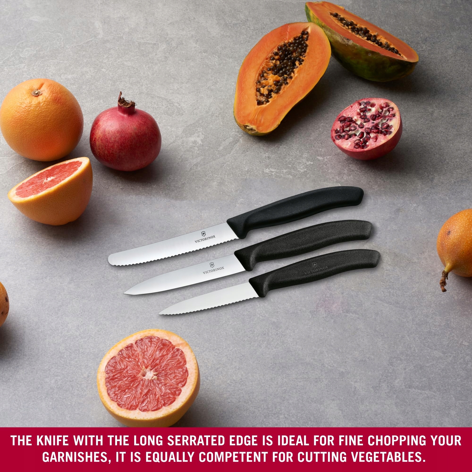 VICTORINOX Swiss Classic Zestaw Noży Kuchennych 3 Sztuki Stal Nierdzewna — miniatura 2