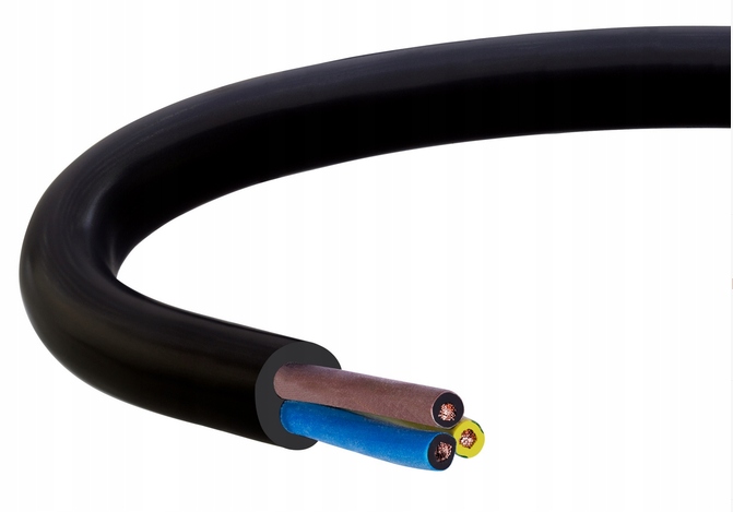 

Przewód kabel gumowy Ow H05RR-F 3x1,5 300/500V 1m