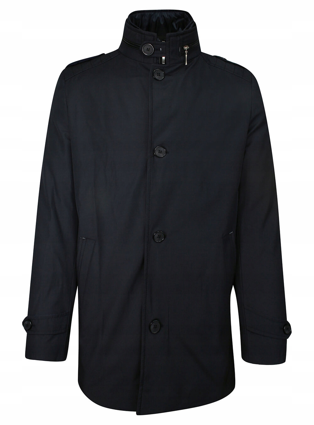 Modrá Elegantní podzimní a zimní bunda 48/176