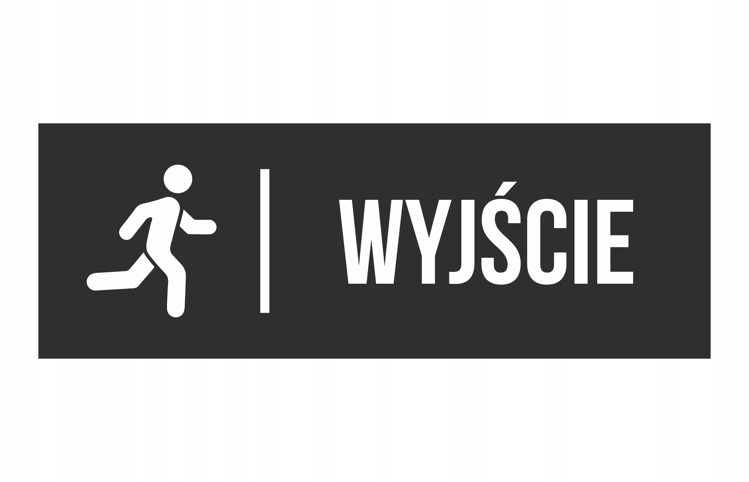 

Tabliczka Informacyjna Wyjście 20x7cm Pcv 3mm Uv