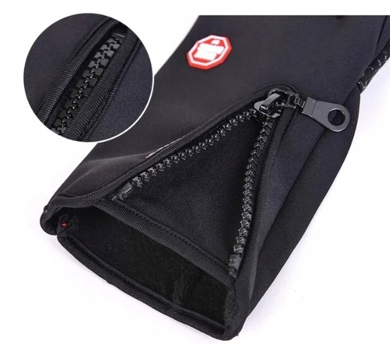 ZIMOWE RĘKAWICZKI DOTYKOWE WODOODPORNE WIATROSZCZELNE SURVIVAL XL Cechy dodatkowe do ekranów dotykowych ocieplenie