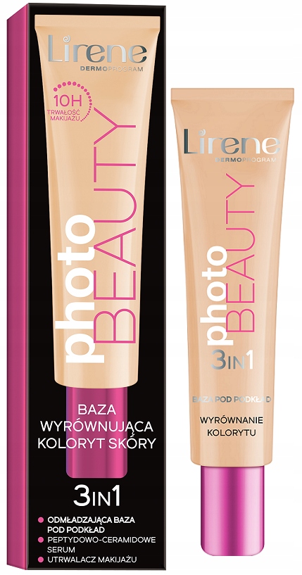 BAZA POD MAKIJAŻ Z CERAMIDAMI I PEPTYDAMI ODMŁADZA I UTRWALA LIRENE 3W1