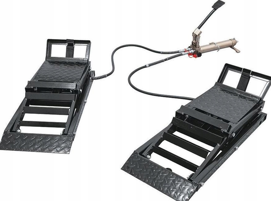 NAJAZD SAMOCHODOWY RAMPA Z PODNOŚNIKIEM PNEUMATYCZNYM REGULOWANE MOCNE