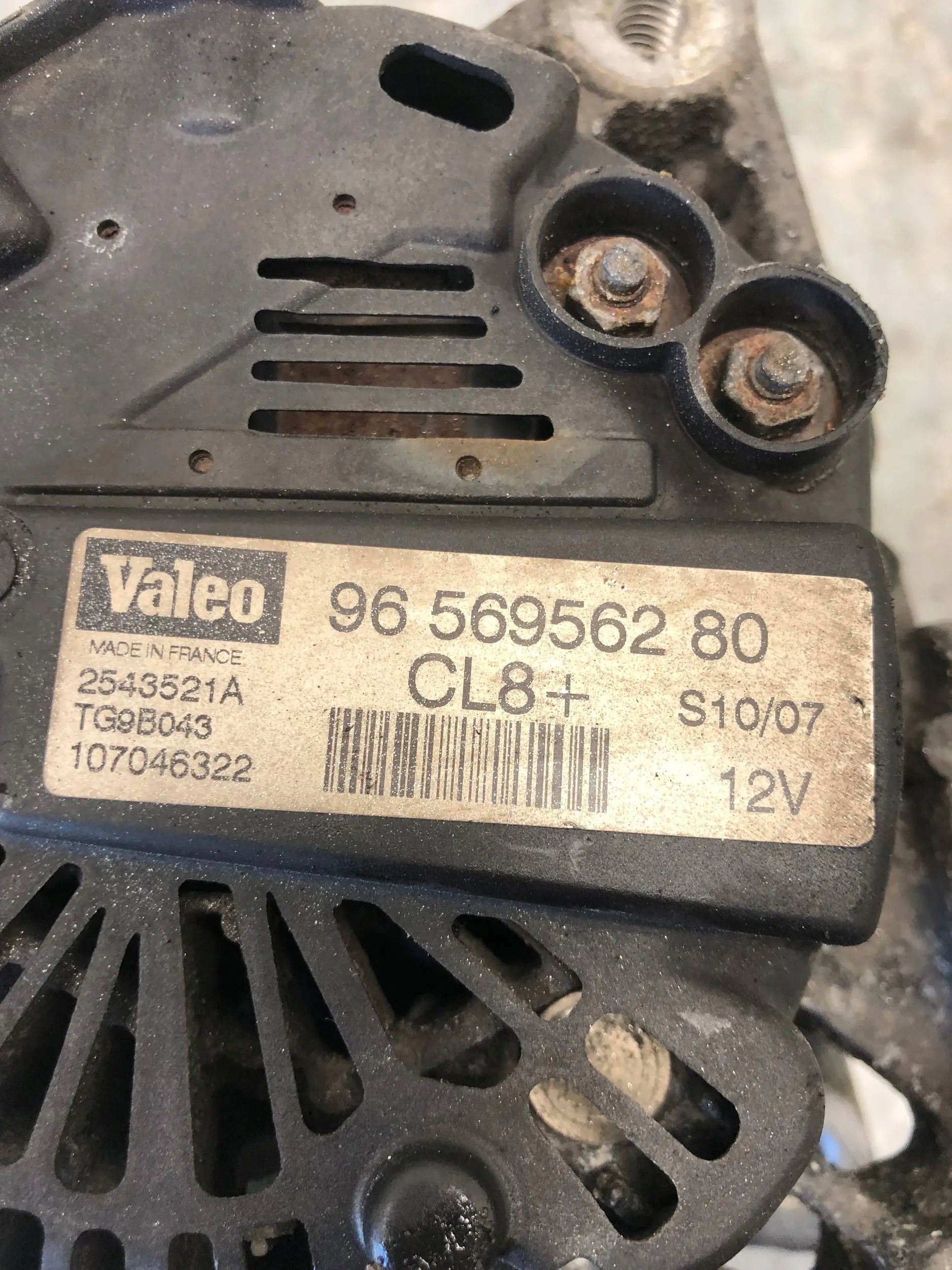 ALTERNATOR PEUGEOT 207 9656956280