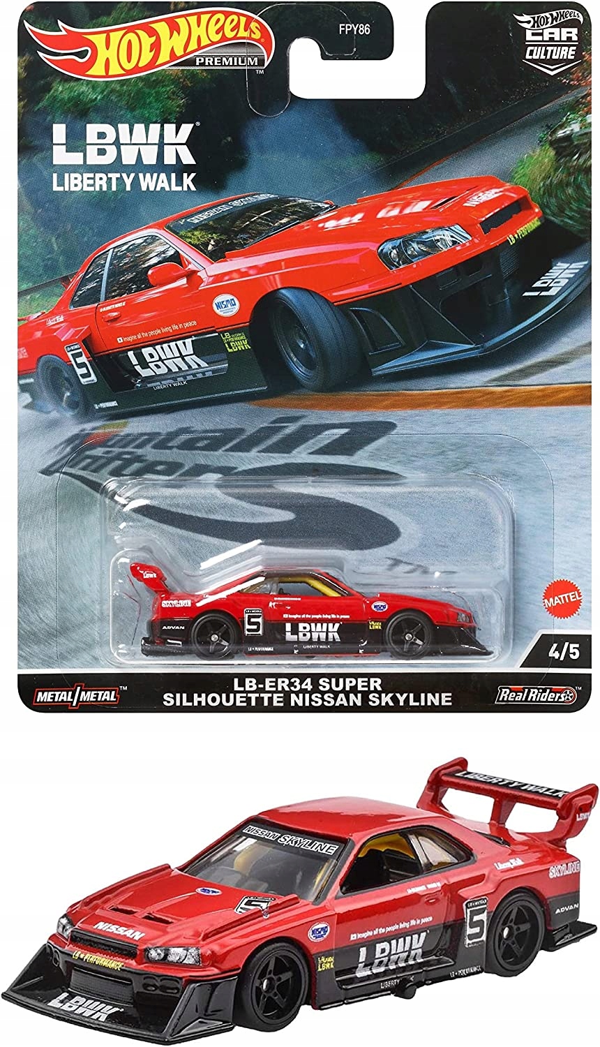 

Hot Wheels Premium Car Culture LB-ER34 Silho