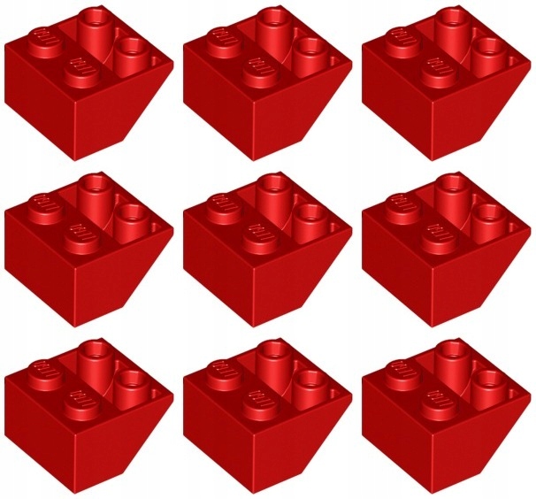 

Lego 3660 Skos Odwrócony 2x2 czerwony (10g) 9 szt.