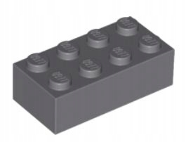 LEGO BELKA 2X4 CIEMNOSZARA NR 3001