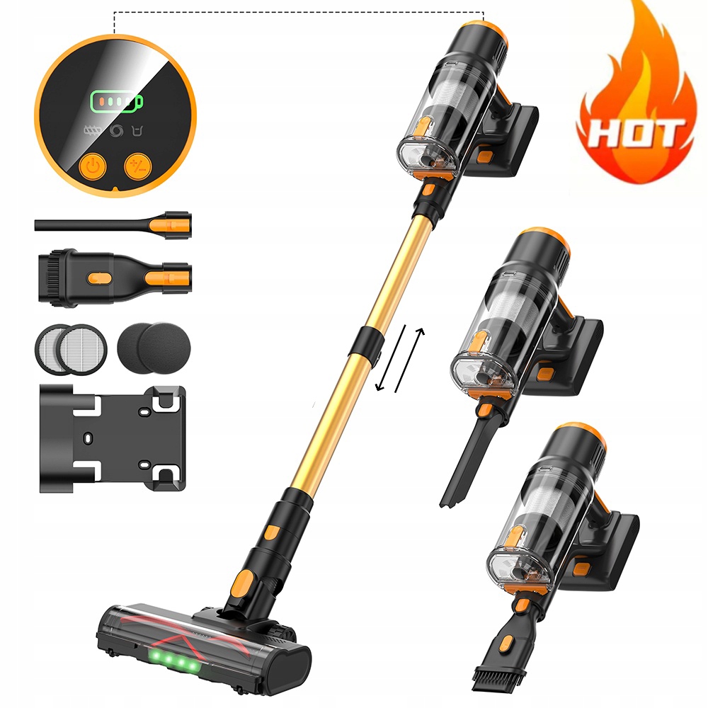 Výkonný tyčový akumulátorový vysavač Blossom DSV112A 550W 50000PA