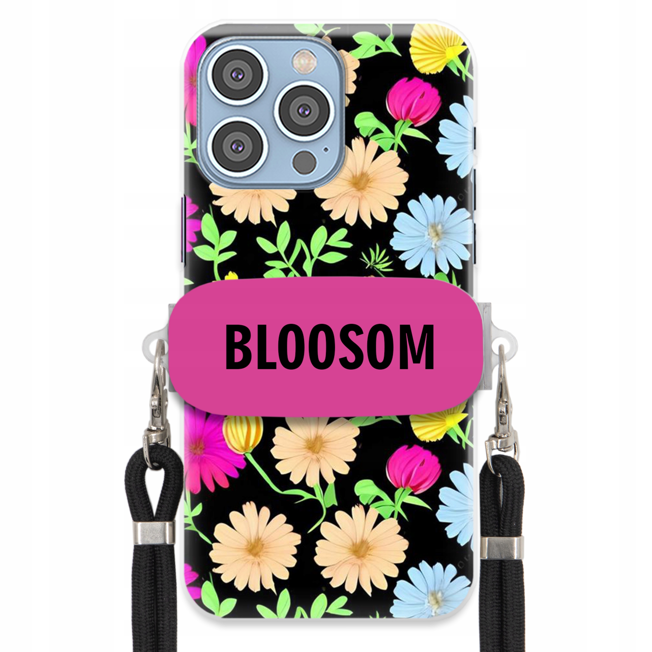 Puzdro Crossbody Držiak Pre Iphone 15 Pro Max Puzdro Kvety Bloosom Flower