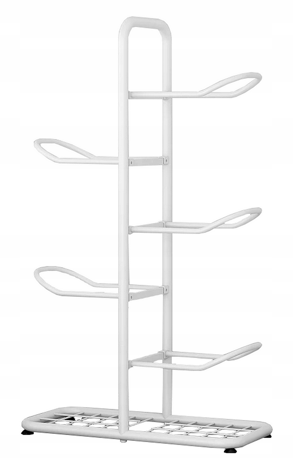 Metalowy STOJAK NA PIŁKI x5 PIŁEK - REGAŁ NA PIŁKI - BIAŁY M5 PL