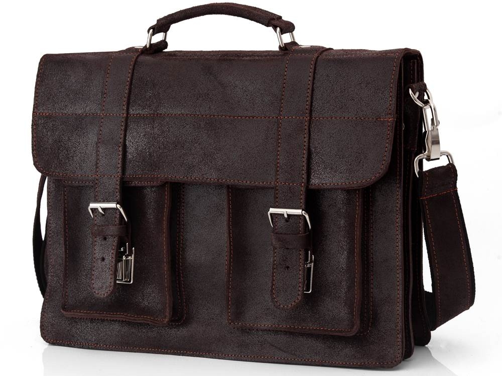 POLSKA SKÓRZANA TORBA LISTONOSZKA NA RAMIĘ SOLOME Marka Solome