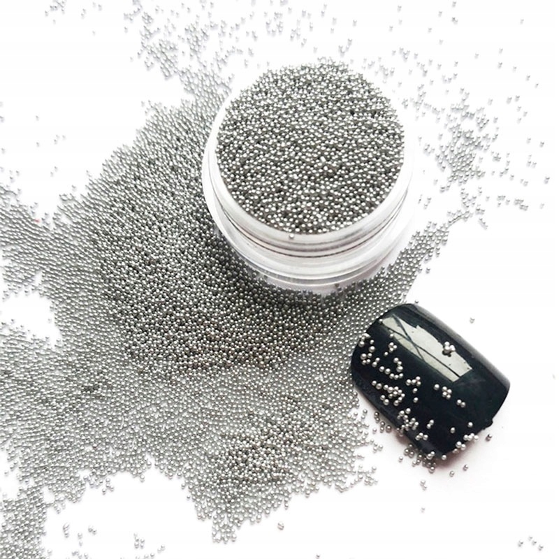 

Ozdoba na paznokcie Bulion srebrny w słoiczku